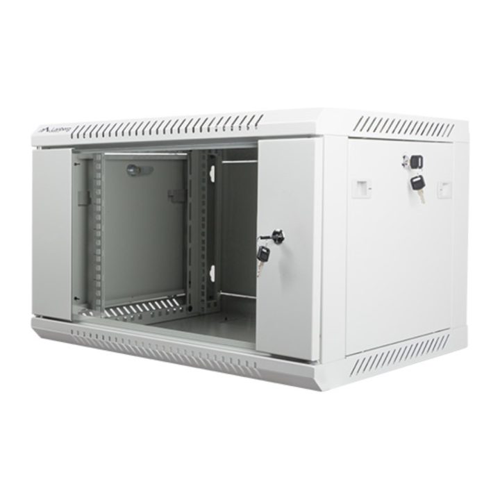 Armário Lanberg 19 polegadas 6U - 600X450 cinzento (WF01-6406-10S)