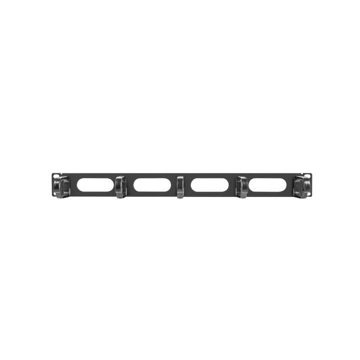 Lanberg Cable Organizer 5 Rings 19 inch 1U Type B Black (AK-1205-B)