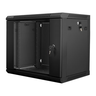 Lanberg WF01-6409-10B armario rack 9U Bastidor de pared Negro