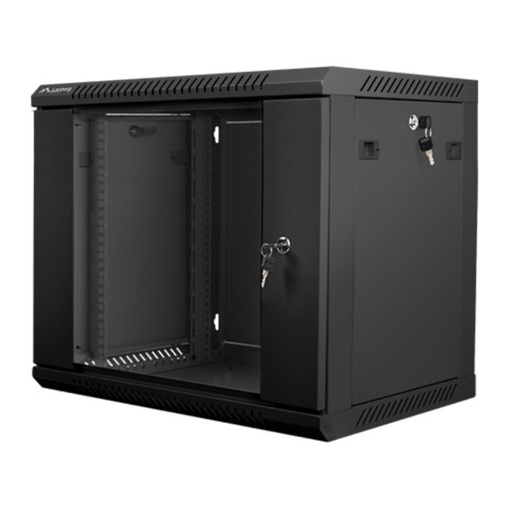 Lanberg WF01-6409-10B armario rack 9U Bastidor de pared Negro