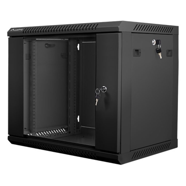 Lanberg WF01-6409-10B armário rack 9U Bastidor de parede Preto