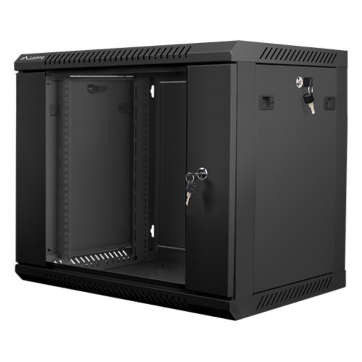 Lanberg WF01-6409-10B armário rack 9U Bastidor de parede Preto