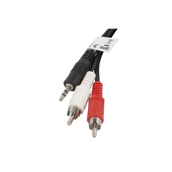 Cabo estéreo Lanberg mini jack 3.5mm-2x RCA macho 2m…