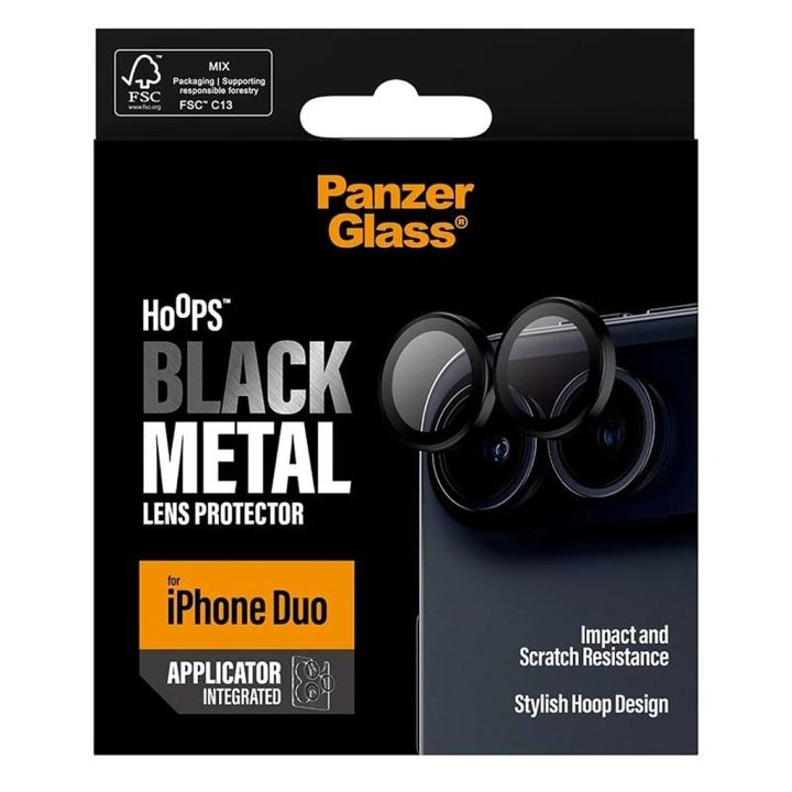 PanzerGlass Hoops Camera Protect iPhone Duo Black (PG70130)
