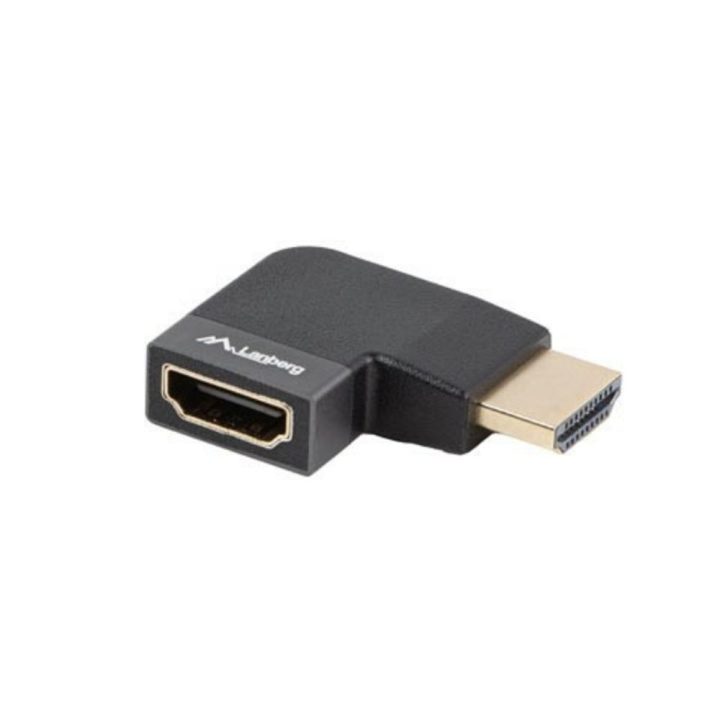 Lanberg 8K HDMI Adapter Male-to-Female Right Angle (AD-HDMI-10)