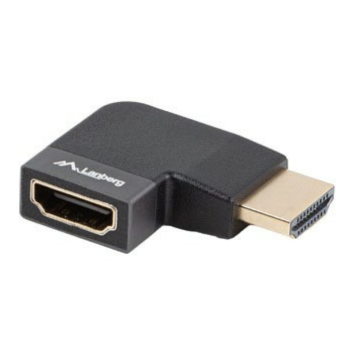 Adaptador HDMI 8K Lanberg macho-hembra angulo derecha (AD-HDMI-10)