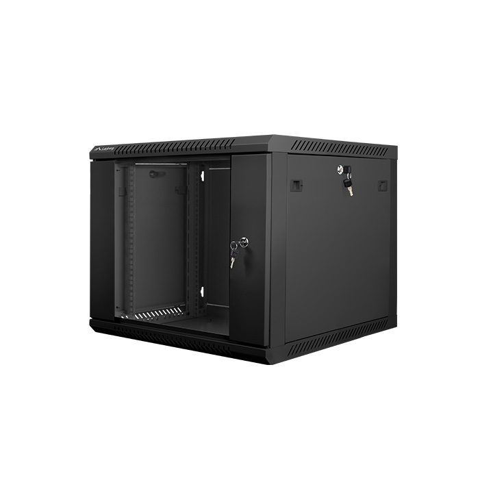 Lanberg WF01-6609-10B armário rack 9U Bastidor de parede Preto