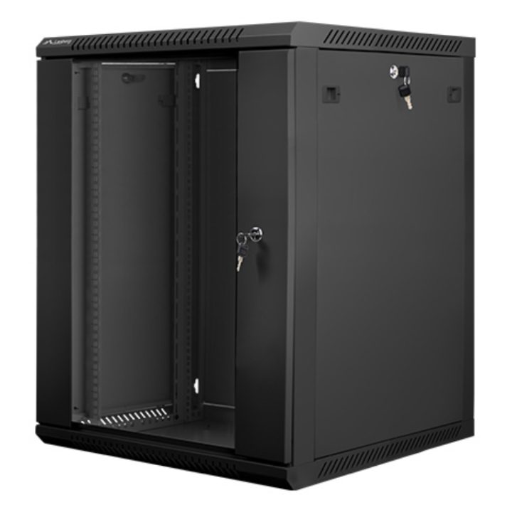 Lanberg WF01-6615-10B 15U Wall-Mount Rack Cabinet Black