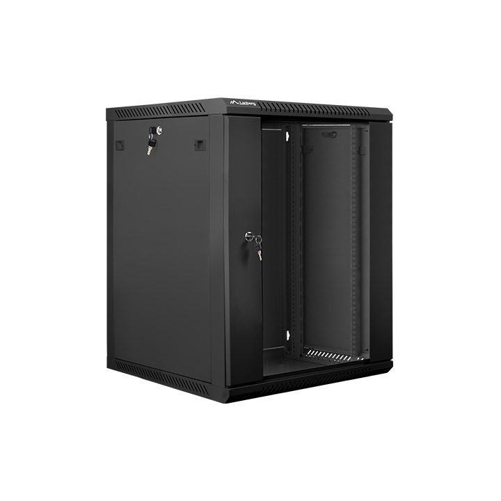 Lanberg WF01-6615-10B armário rack 15U Bastidor de parede Preto