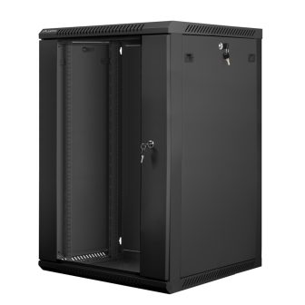 Lanberg WF01-6618-10B armário rack 18U Bastidor de parede Preto