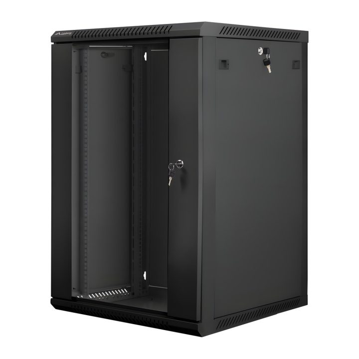 Lanberg WF01-6618-10B 18U Wall-Mount Rack Cabinet Black