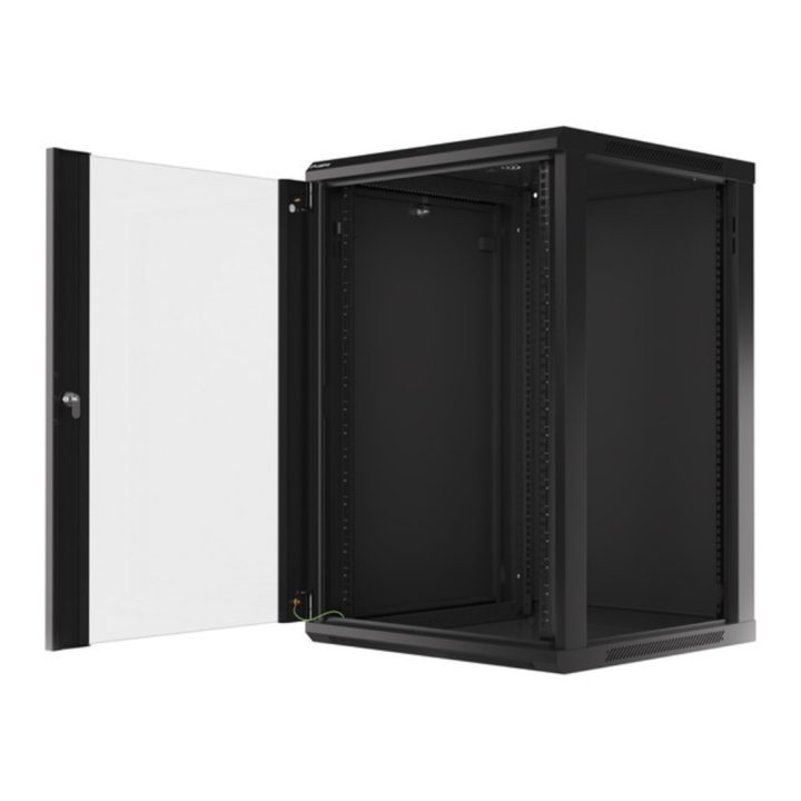 Lanberg WF01-6618-10B armario rack 18U Bastidor de pared Negro