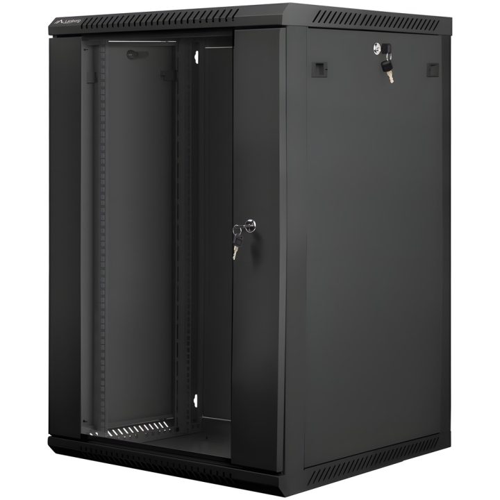 Lanberg WF01-6618-10B armario rack 18U Bastidor de pared Negro