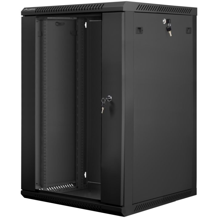 Lanberg WF01-6618-10B 18U Wall-Mount Rack Cabinet Black