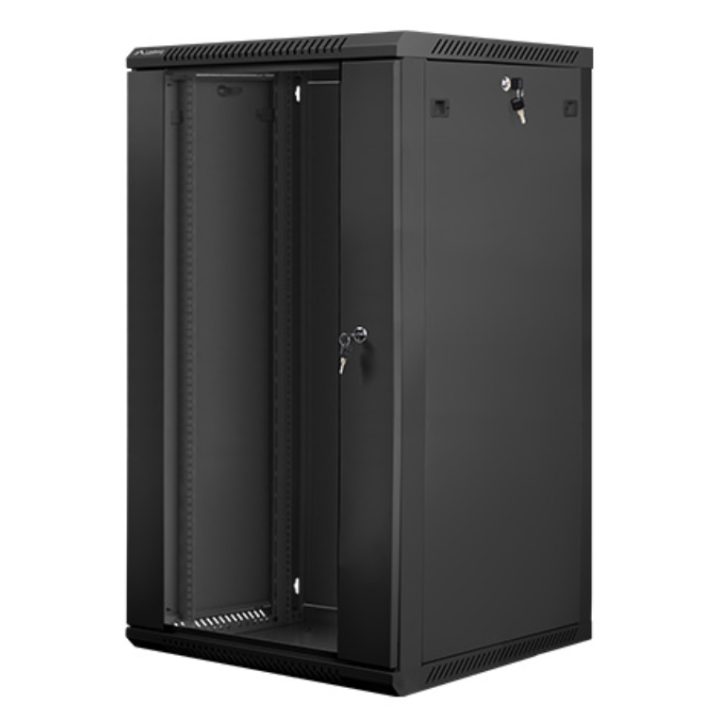 Lanberg WF01-6622-10B armário rack 22U Bastidor de parede Preto