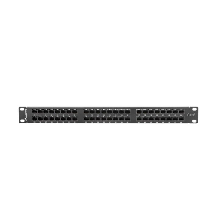 Lanberg 48-Port 1U Cat.6 19-Inch Patch Panel Black (PPU6-1048-B)
