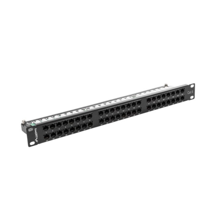 Lanberg 48-Port 1U Cat.6 19-Inch Patch Panel Black (PPU6-1048-B)