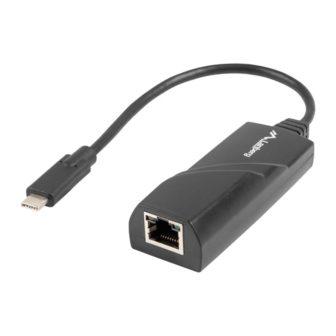 Adaptador Lanberg USB-C 3.1 macho - Ethernet RJ45 hembra-0.15m…