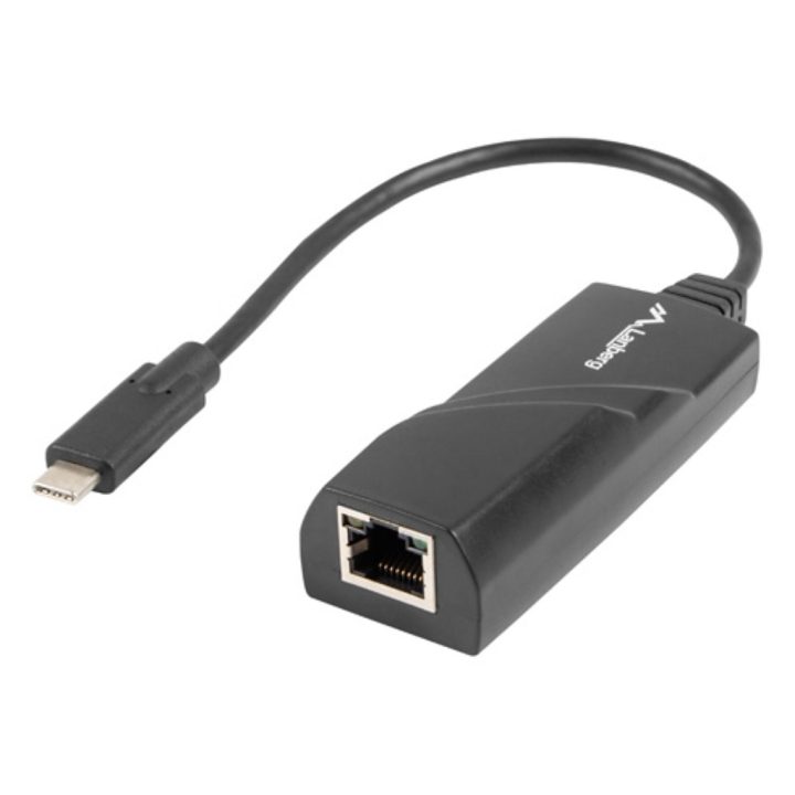 Adaptador Lanberg USB-C 3.1 macho - Ethernet RJ45 fêmea-0.15m…