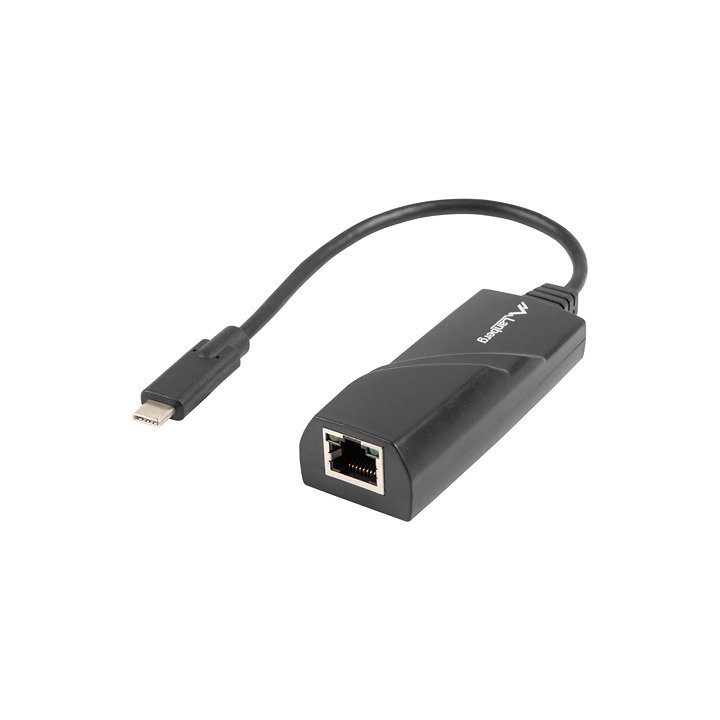 Adaptador Lanberg USB-C 3.1 macho - Ethernet RJ45 fêmea-0.15m…