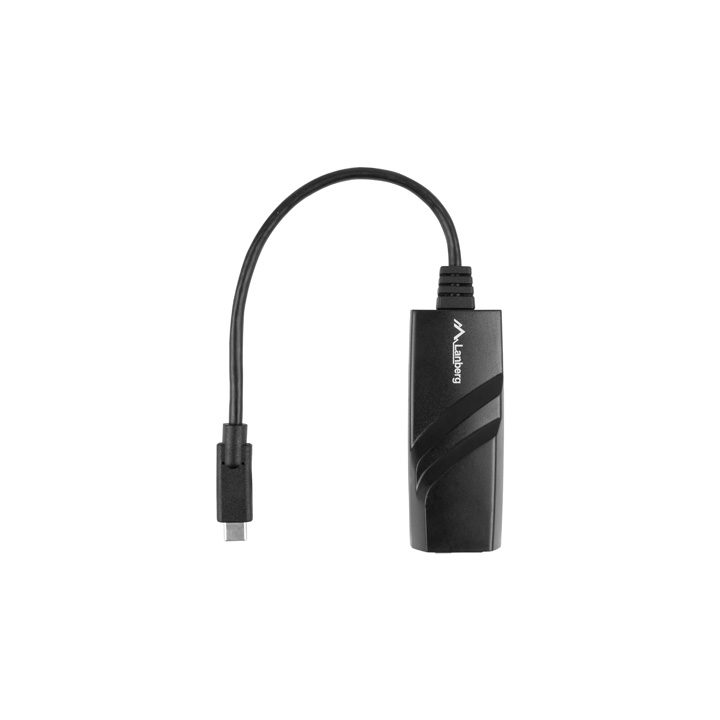 Adaptador Lanberg USB-C 3.1 macho - Ethernet RJ45 fêmea-0.15m…