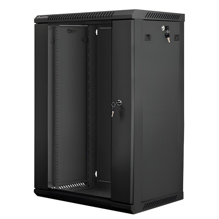 Lanberg WF01-6418-10B armário rack 18U Bastidor de parede Preto