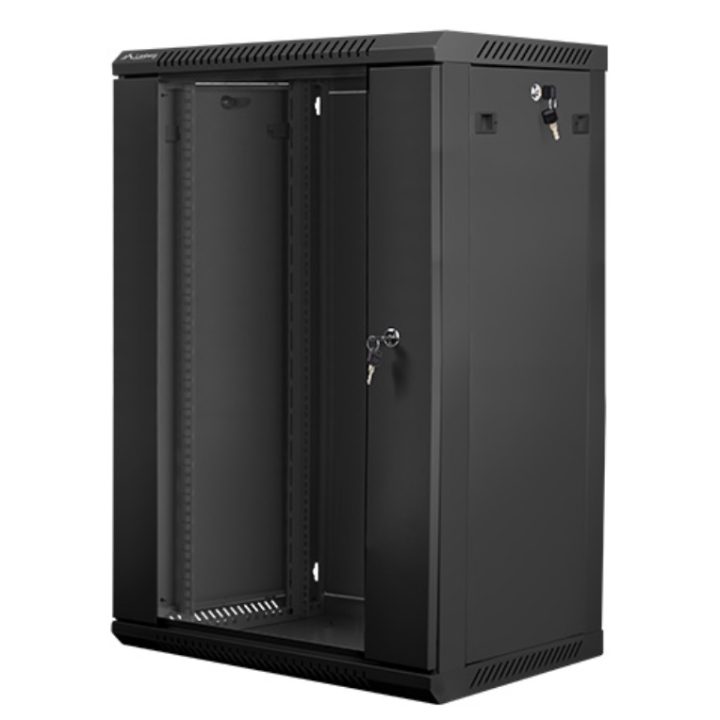 Lanberg WF01-6418-10B 18U Wall-Mount Rack Cabinet Black
