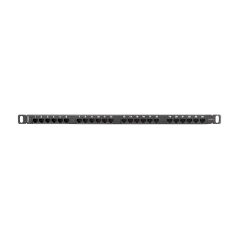 Patch panel Lanberg cat.6 UTP 24 puertos 0.5u rack 19 negro…