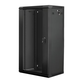 Lanberg WF01-6422-10B 22U Wall-Mount Rack Cabinet Black