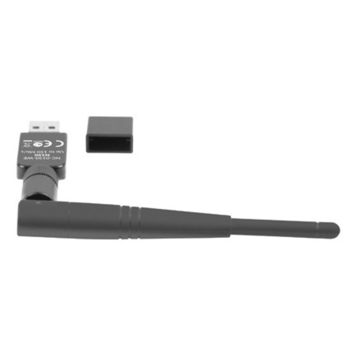 Adaptador de rede Lanberg USB Wi-Fi 150 MB-s com antena (NC-0150-WE)