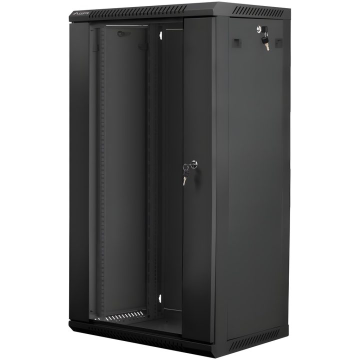 Lanberg WF01-6422-10B 22U Wall-Mount Rack Cabinet Black