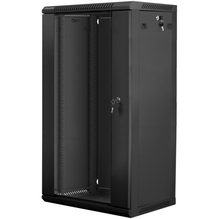 Lanberg WF01-6422-10B armário rack 22U Bastidor de parede Preto