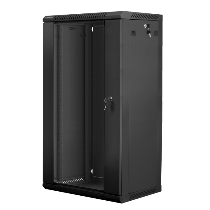 Lanberg WF01-6422-10B 22U Wall-Mount Rack Cabinet Black