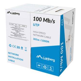 Lanberg LCU5-10CC-0305-S cabo de rede Cinzento 305 m U/UTP (UTP)