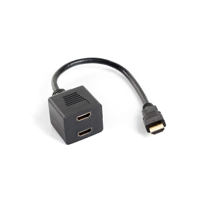 Lanberg HDMI Male to 2x HDMI Female Splitter Adapter 20cm (AD-0019-BK)