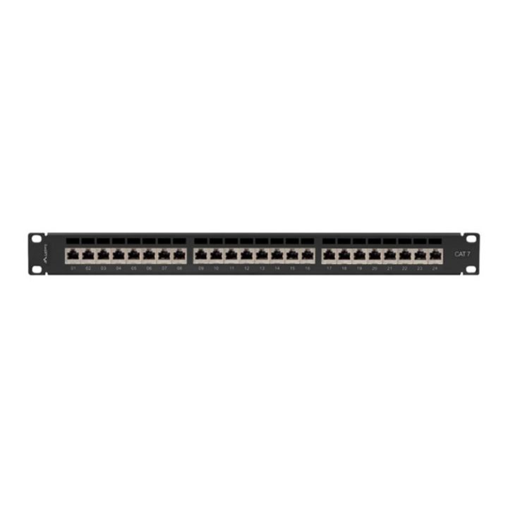 Patch panel Lanberg 24 portas 1U cat.7 FTP 19 polegadas preto…