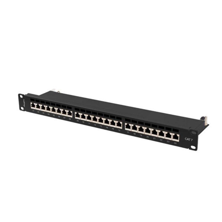 Lanberg 24-Port 1U Cat.7 FTP 19-inch Patch Panel Black (PPS7-1024-B)