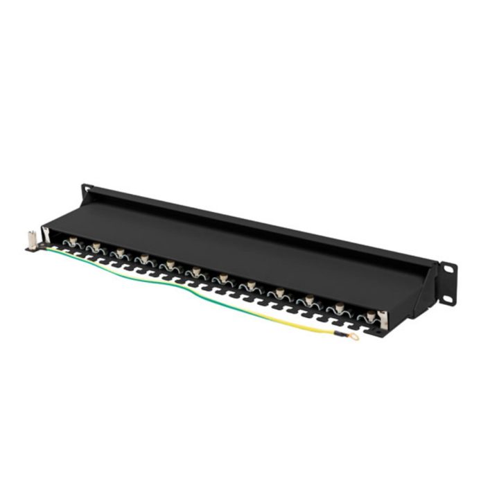 Lanberg 24-Port 1U Cat.7 FTP 19-inch Patch Panel Black (PPS7-1024-B)