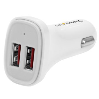 StarTech.com Cargador de Coche USB de Dos Puertos - 24W / 4,8A -…