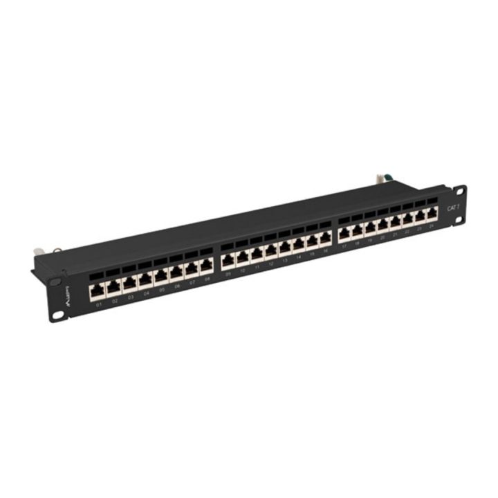 Lanberg 24-Port 1U Cat.7 FTP 19-inch Patch Panel Black (PPS7-1024-B)