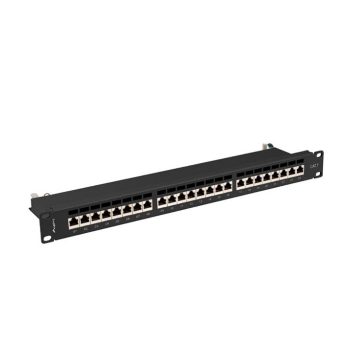 Lanberg 24-Port 1U Cat.7 FTP 19-inch Patch Panel Black (PPS7-1024-B)