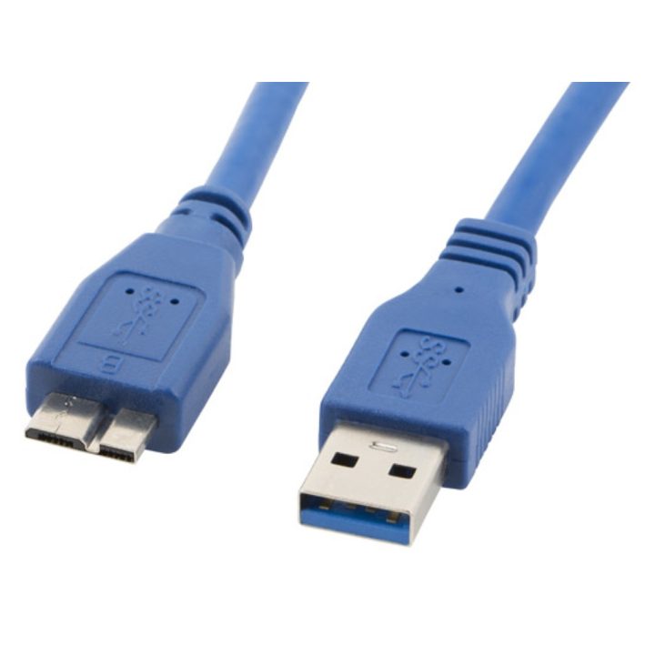 Lanberg USB 3.0 Male to Micro USB Male Cable 0.5m Blue…