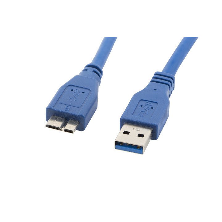 Lanberg USB 3.0 Male to Micro USB Male Cable 0.5m Blue…