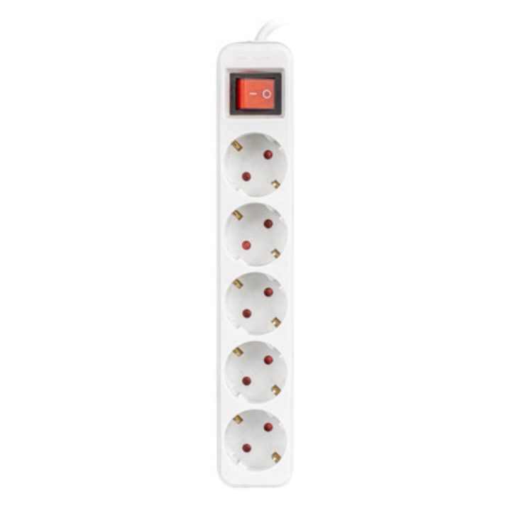 Lanberg Power Strip 5 Schuko Outlets with Protection White 3m…