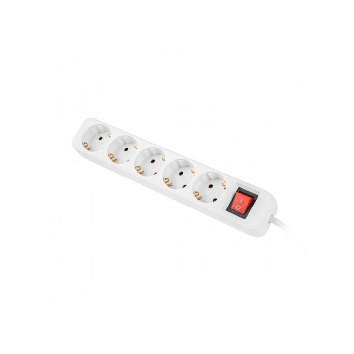 Lanberg Power Strip 5 Schuko Outlets with Protection White 3m…