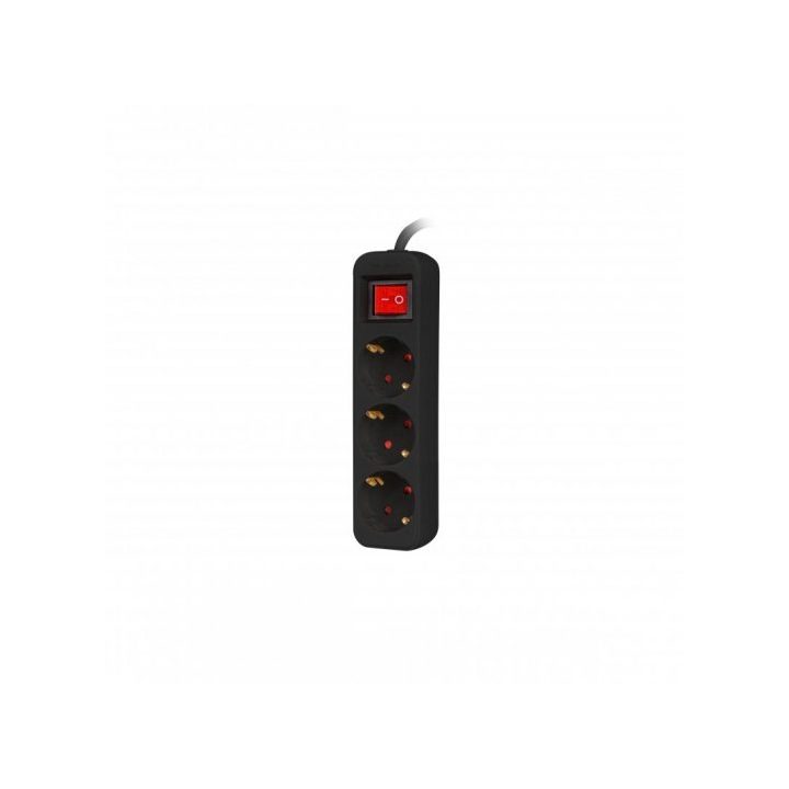 Lanberg Power Strip 3 Schuko Outlets with Protection Black 1.5m…