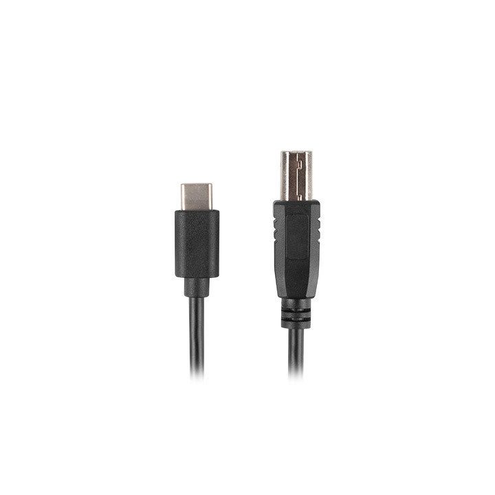 Lanberg USB-C Male to USB Type-B Male 2.0 Cable 1.8m Ferrite Black…