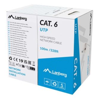 Lanberg LCU6-11CU-0100-S cabo de rede Cinzento 100 m Cat6 U/UTP (UTP)