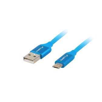 Cable USB Lanberg 2.0 macho-micro USB macho quick charge 3.0 1m azul…