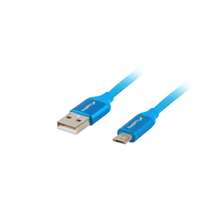 Cabo USB Lanberg 2.0 macho-micro USB macho quick charge 3.0 1m azul…